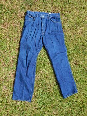 80s Levi’s Skosh More Room Orange Tab Jeans USA Straight Dark Wash 36x32